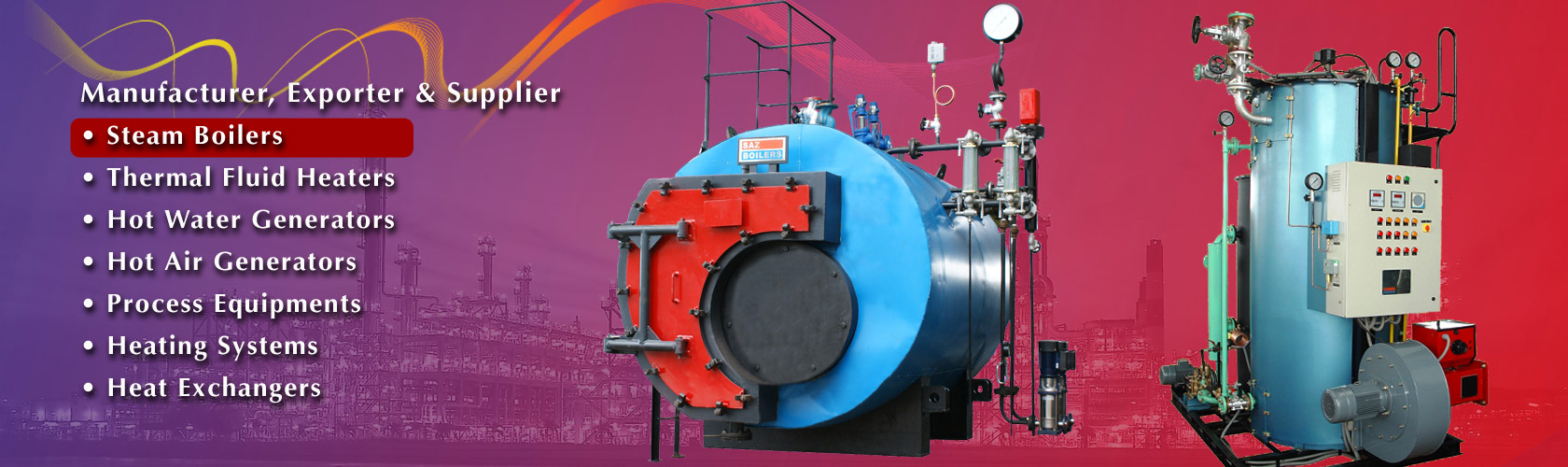 Steam Boilers, Hot Water Generators